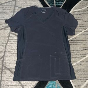 Gray Cherokee Iflex scrub top